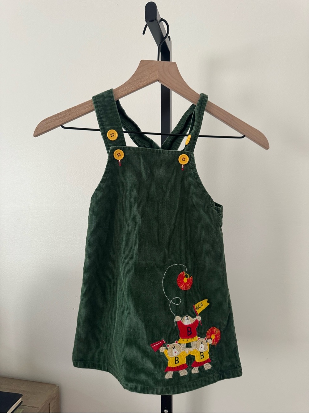Buster Brown Dark Green Corduroy Dress - Cheerleaders Vintage Dress